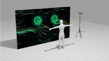 Konzeptskizze Bewegungssteuerung in virtuellen Welten
